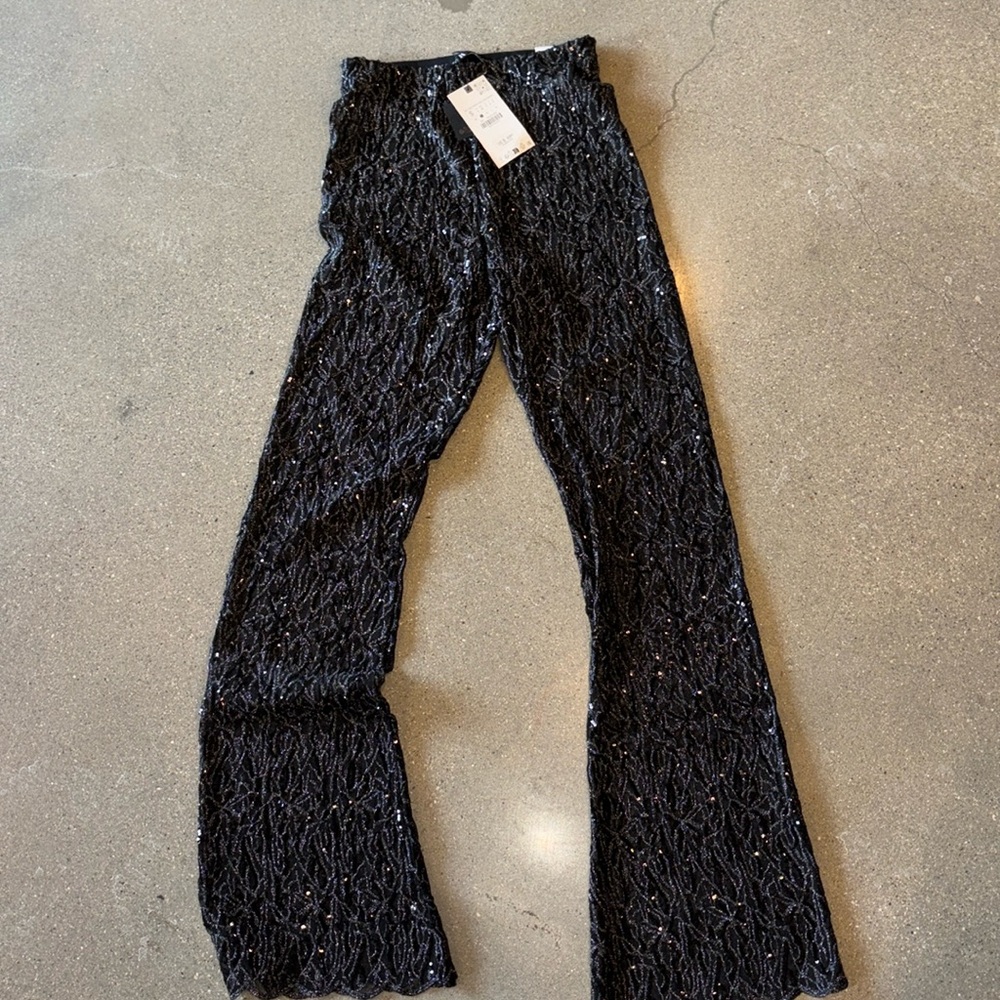zara sparkle pants